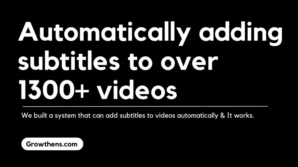 Automatically adding subtitles to over 1300 videos